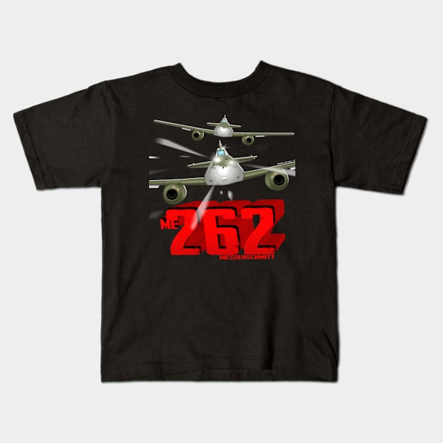 ME-262 fighter Kids T-Shirt by Illustratorator